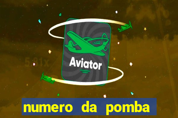 numero da pomba jogo do bicho